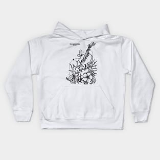 classical music - violin and flowers Kids Hoodie